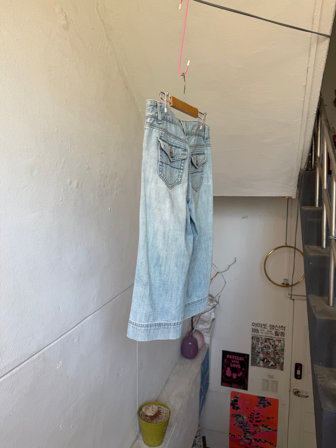 로우라이즈 버뮤다 카프리 데님 팬츠 상품이미지7