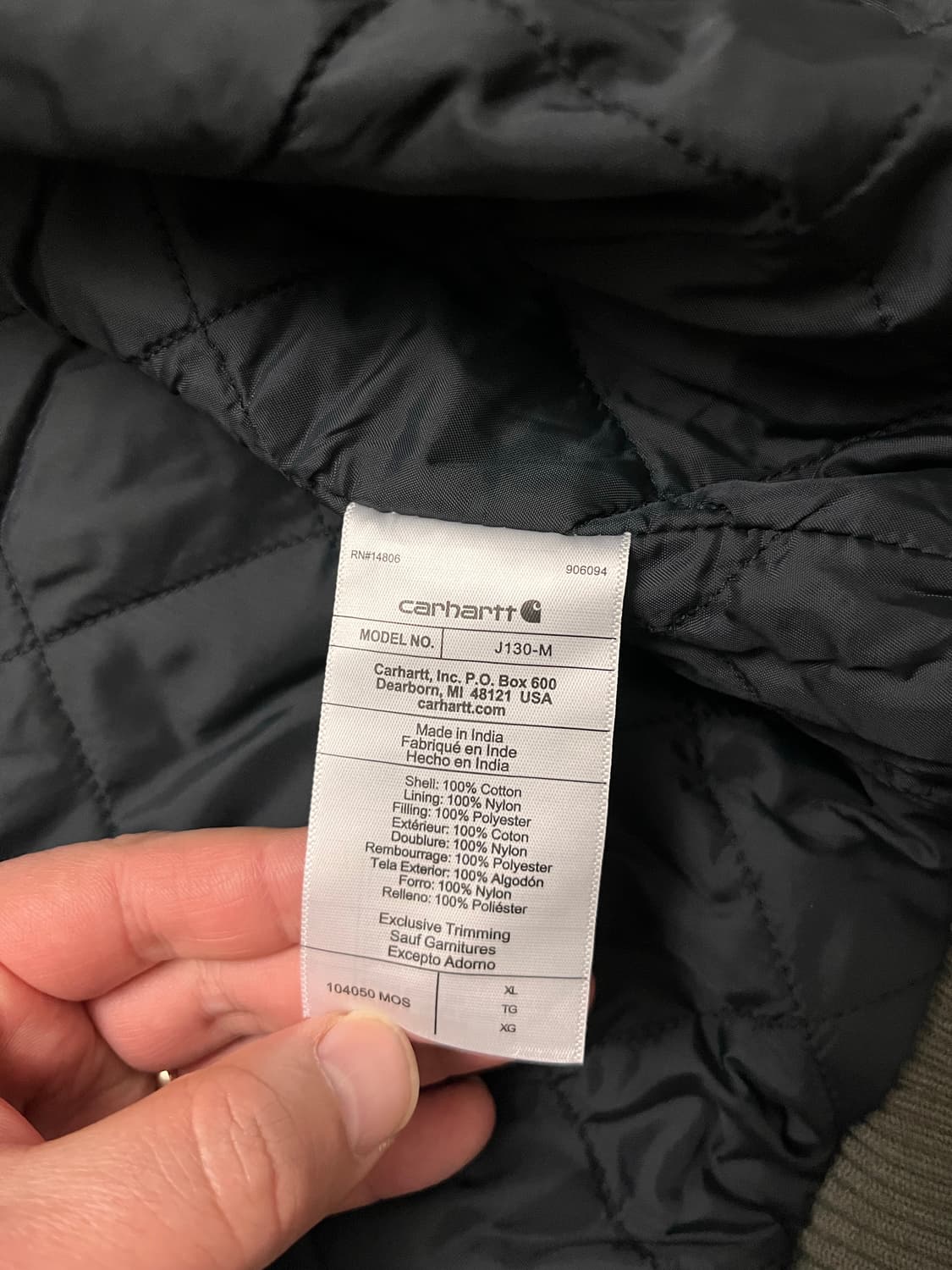 [새상품/택포함] 칼하트 J130 워시드 덕 액티브 자켓 모스 XL 상품이미지7