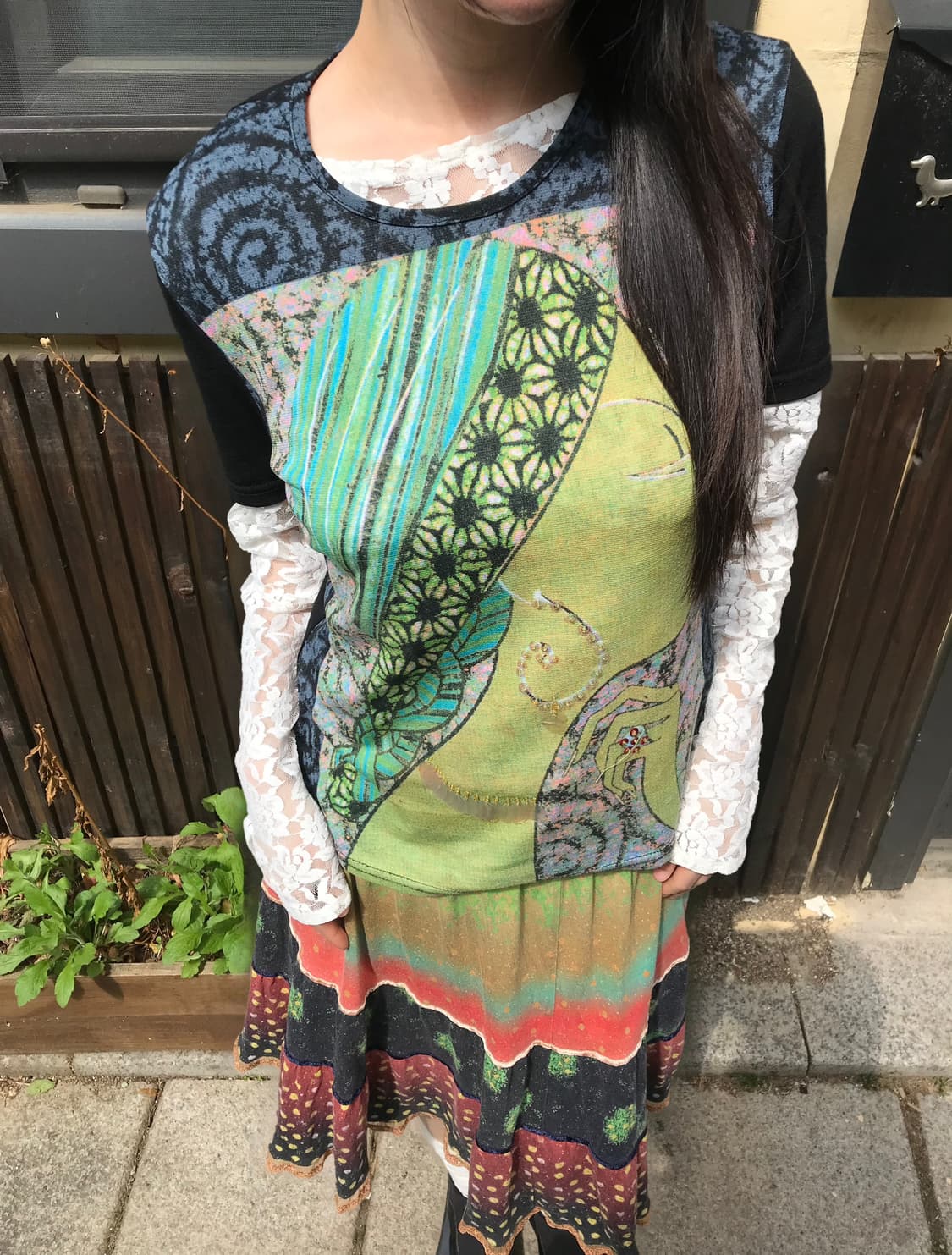 vintage drawing pattern top 상품이미지4