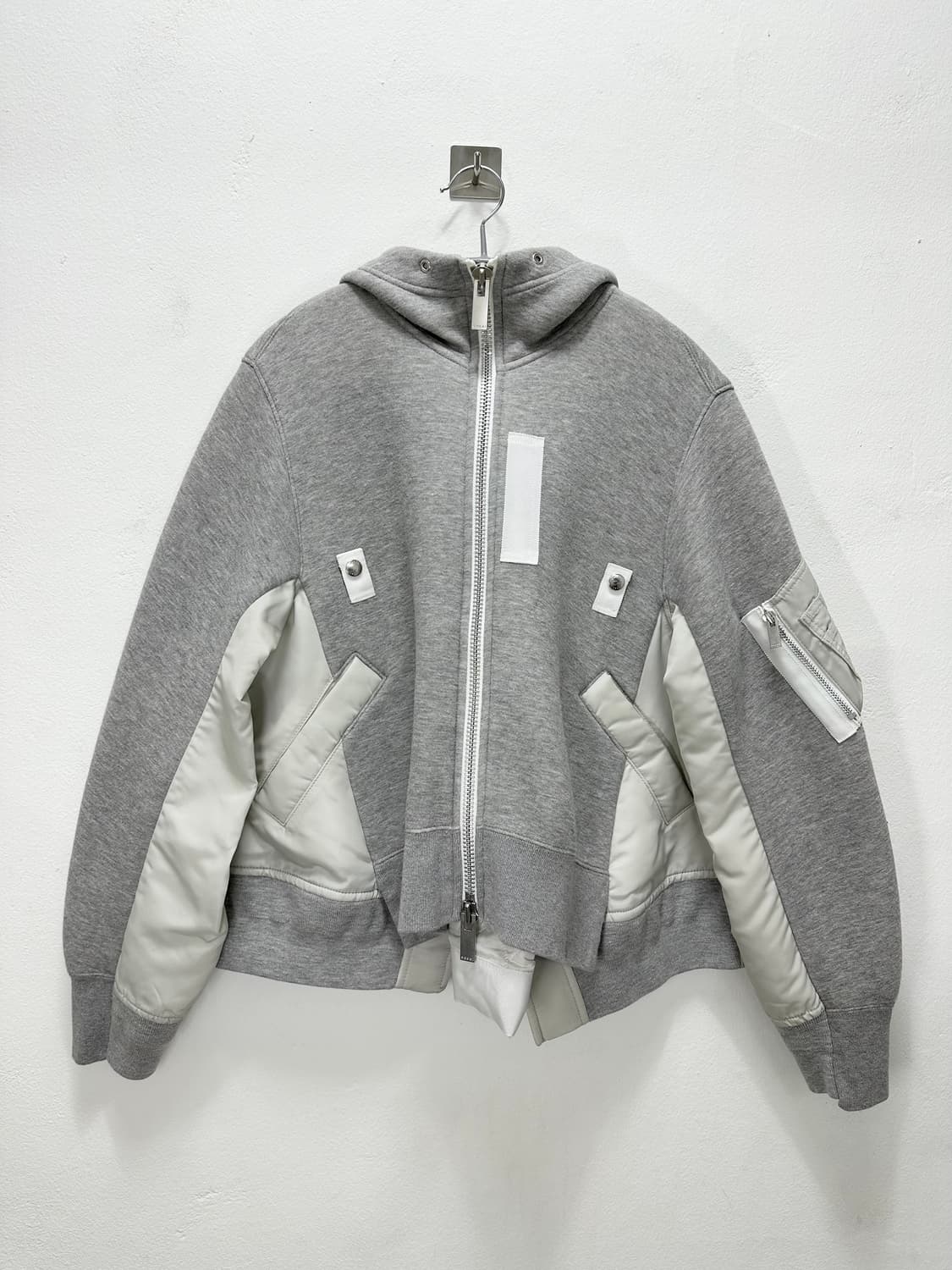 사카이 봄버 나일론 믹스 코튼 후드 자켓 상품이미지1