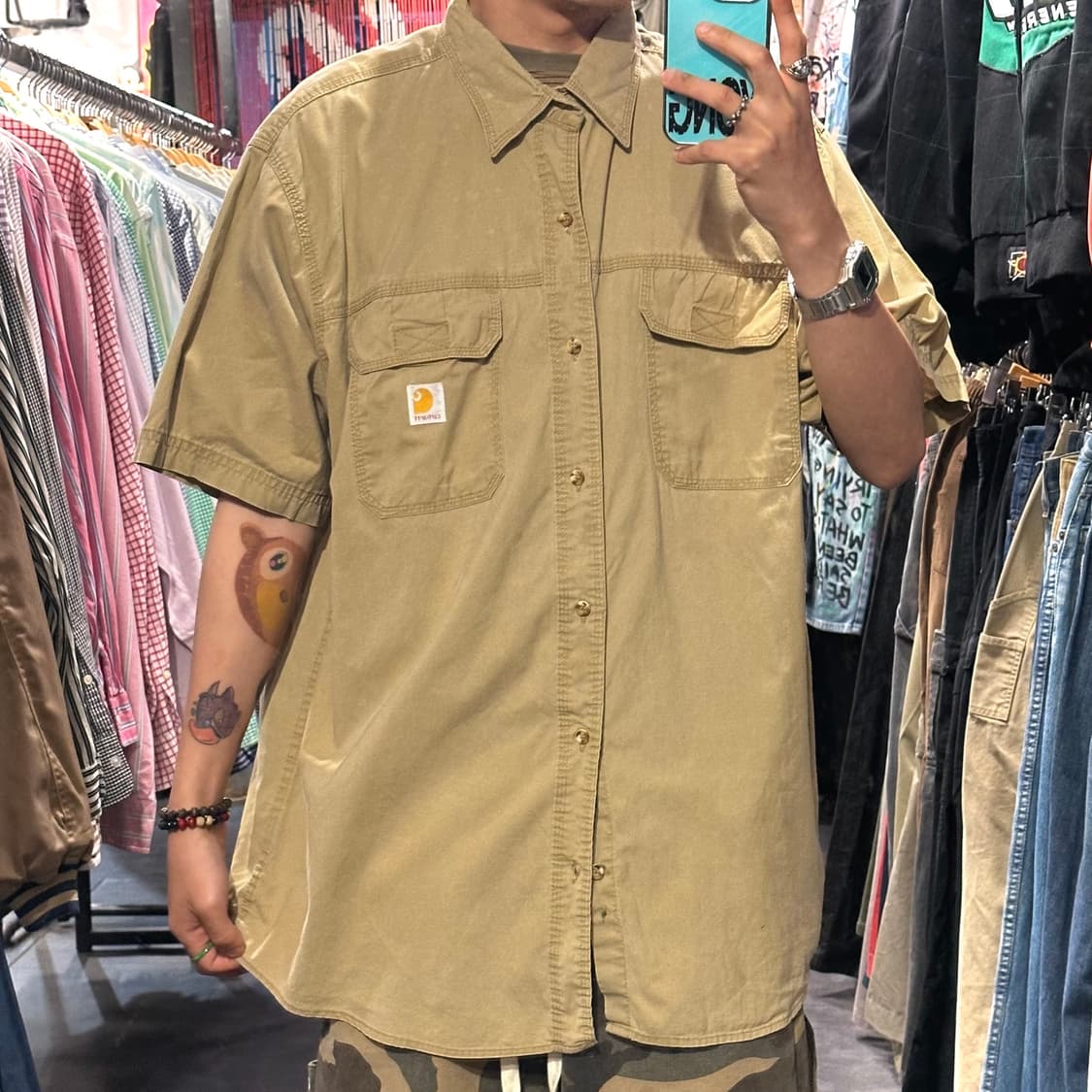 [IM]Carhartt 칼하트 반팔 셔츠 베이지 상품이미지7