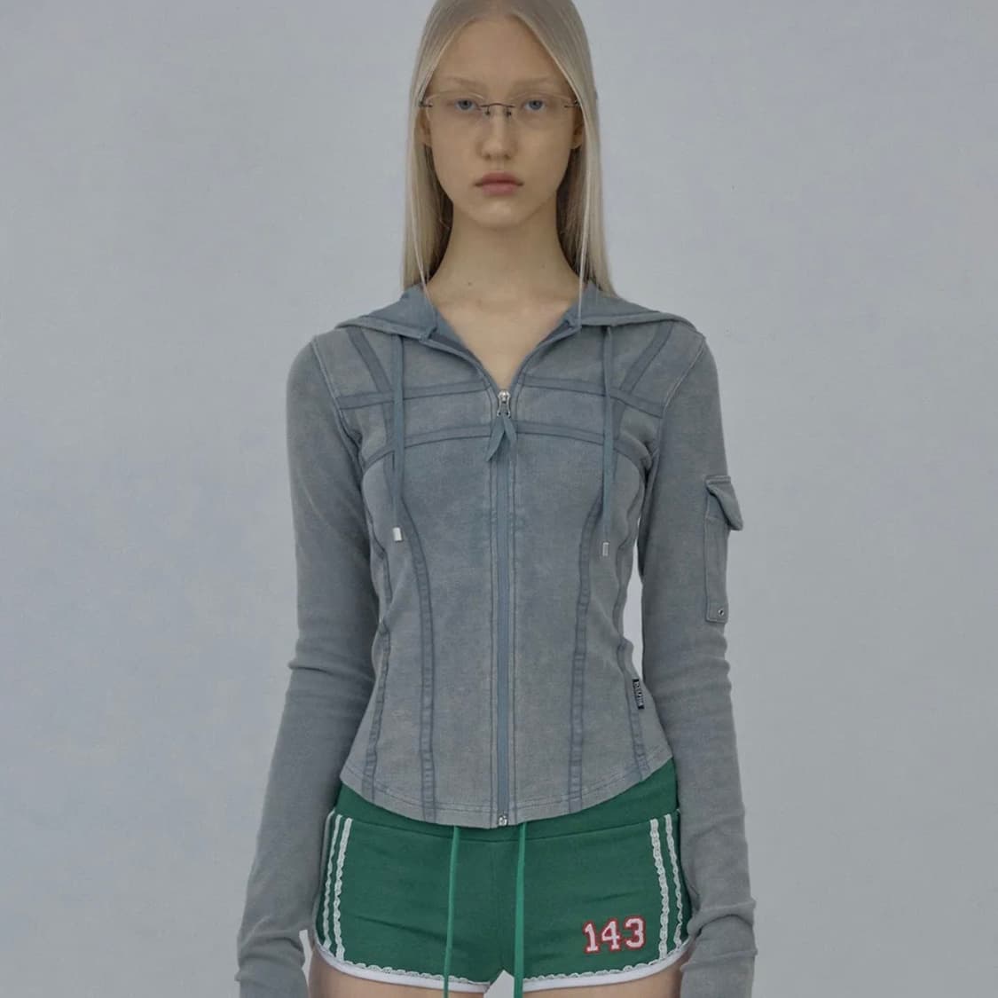 스컬프터 후드집업 Washed Bondage  Washed Sage 상품이미지1