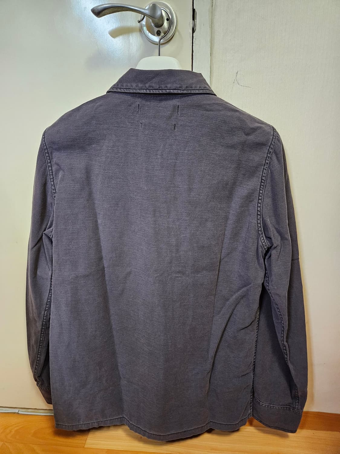 XL) 레미 릴리프 밀리터리 셔츠 꽃 스터드 차콜 Made in Japa 상품이미지2