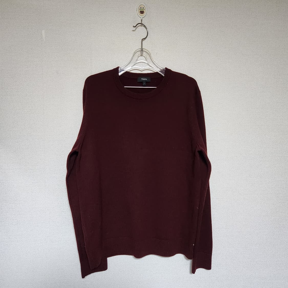 띠어리 버건디 니트 남L 상품이미지1