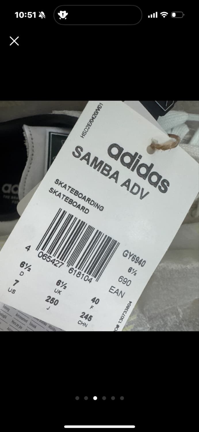 (미개봉)(박스포함) 아디다스 삼바 ADV 250mm 새상품 상품이미지3