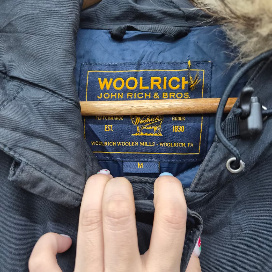 울리치 후드 퍼 야상 블랙 여성 M 상품이미지2