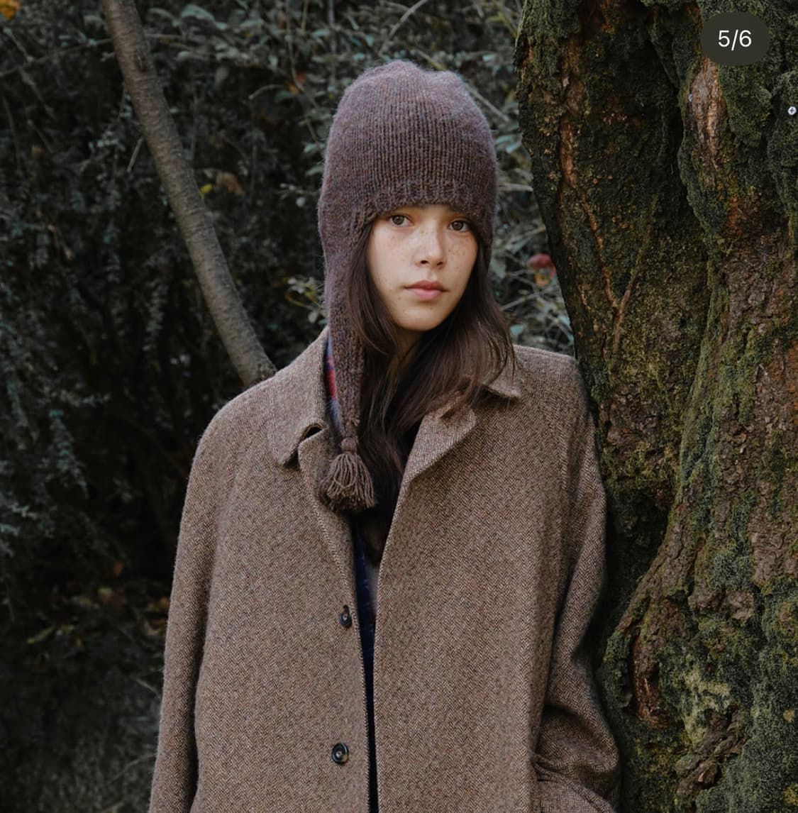 OUILARA Knit Trooper Hat Brown 상품이미지2