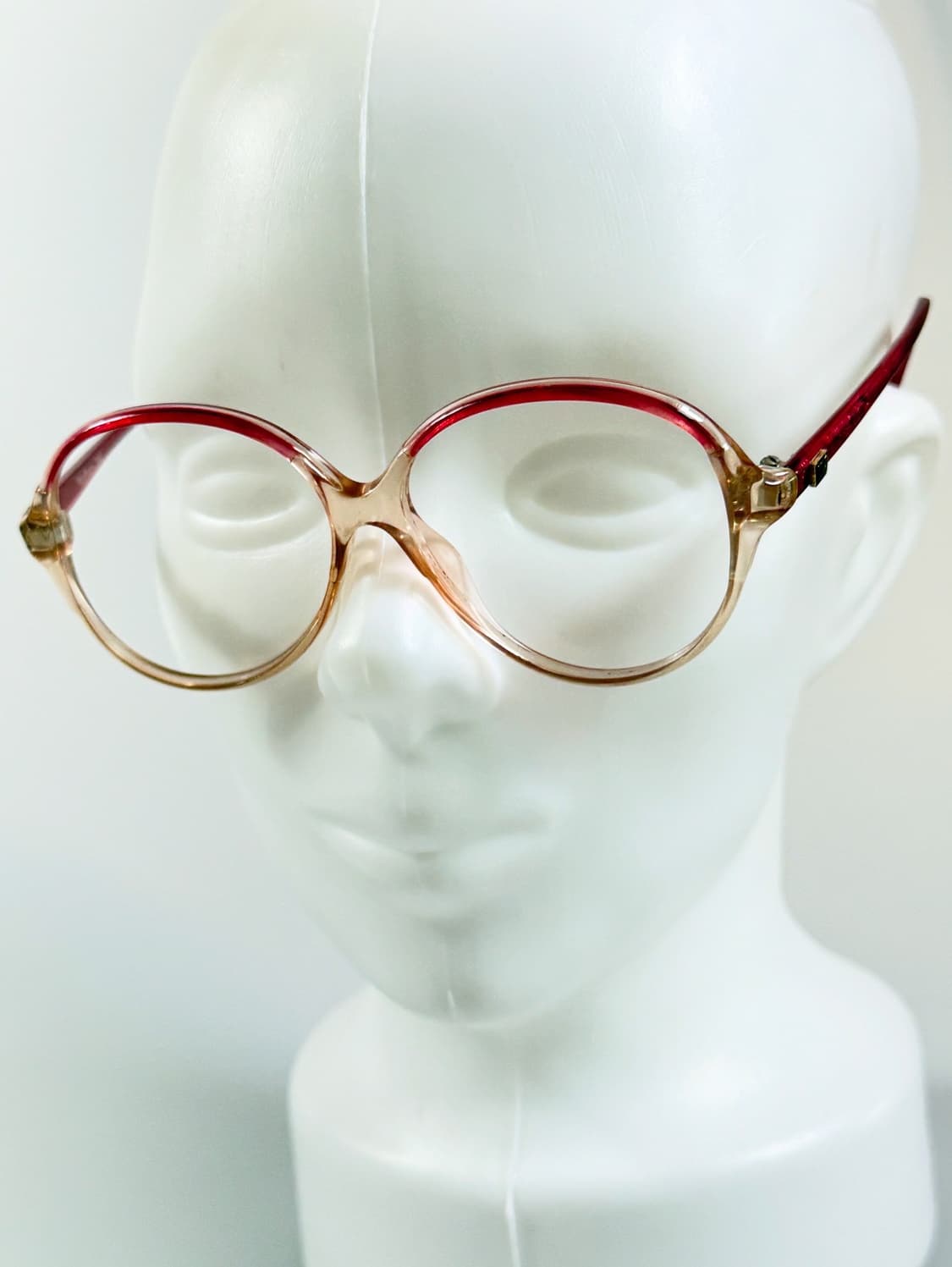 80s 프랑스제 MARLBORO 그라디언트 오버프레임 뿔테 빈티지 안경 상품이미지9