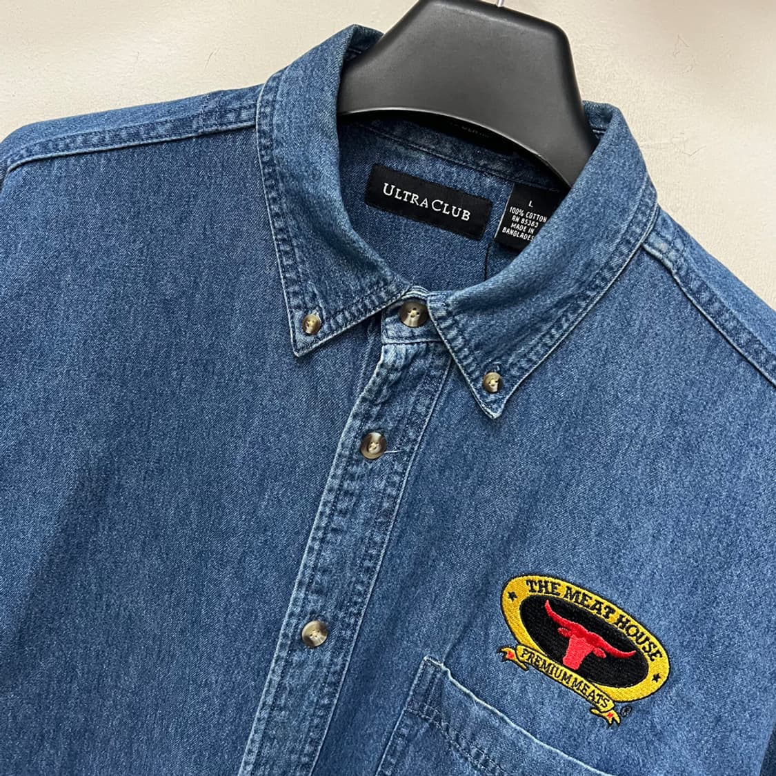 Ultra Club 더 미트 하우스 빈티지 데님 셔츠 L 상품이미지3