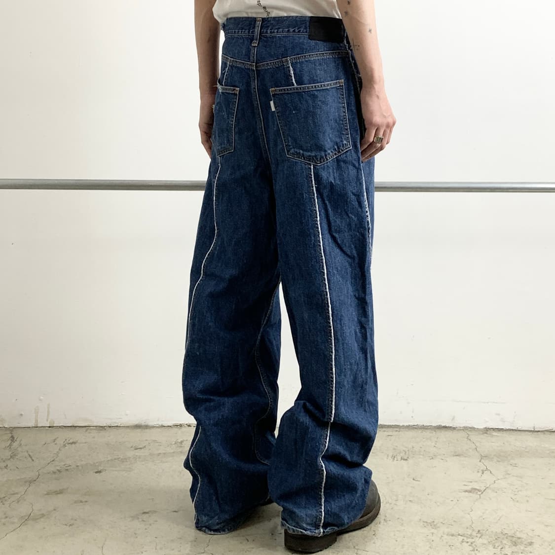 지에다 루즈핏 와이드 데님 팬츠 상품이미지5