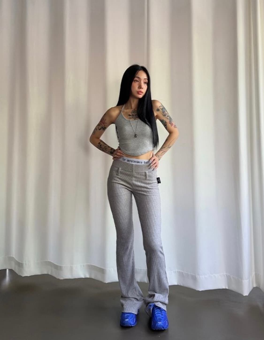 더미스테리어스호텔 벨티드 부츠컷 팬츠 상품이미지2