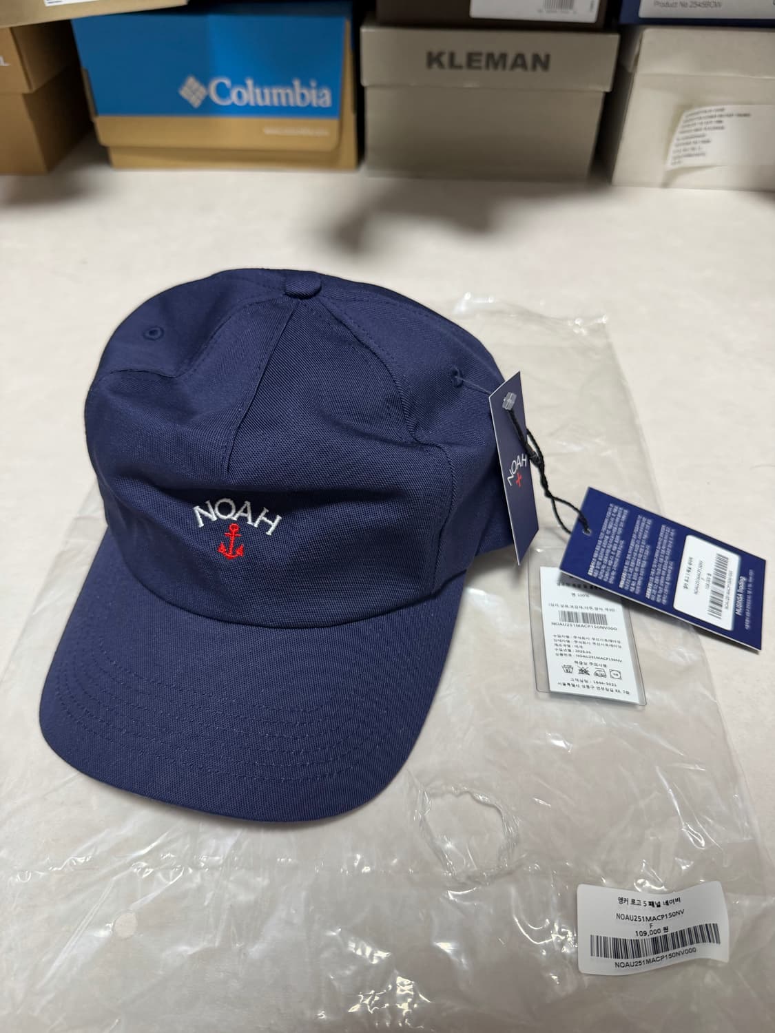 노아 모자 앵커로고 5패널 네이비 상품이미지1