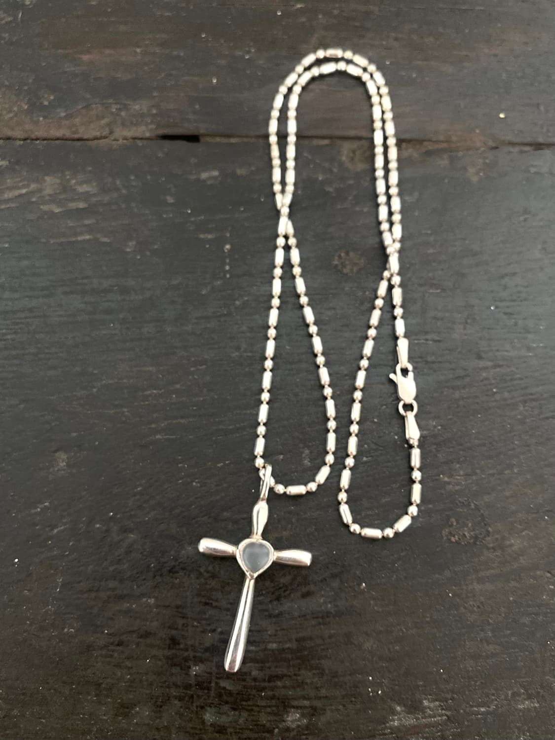 moonstone cross 925silver neck 상품이미지2