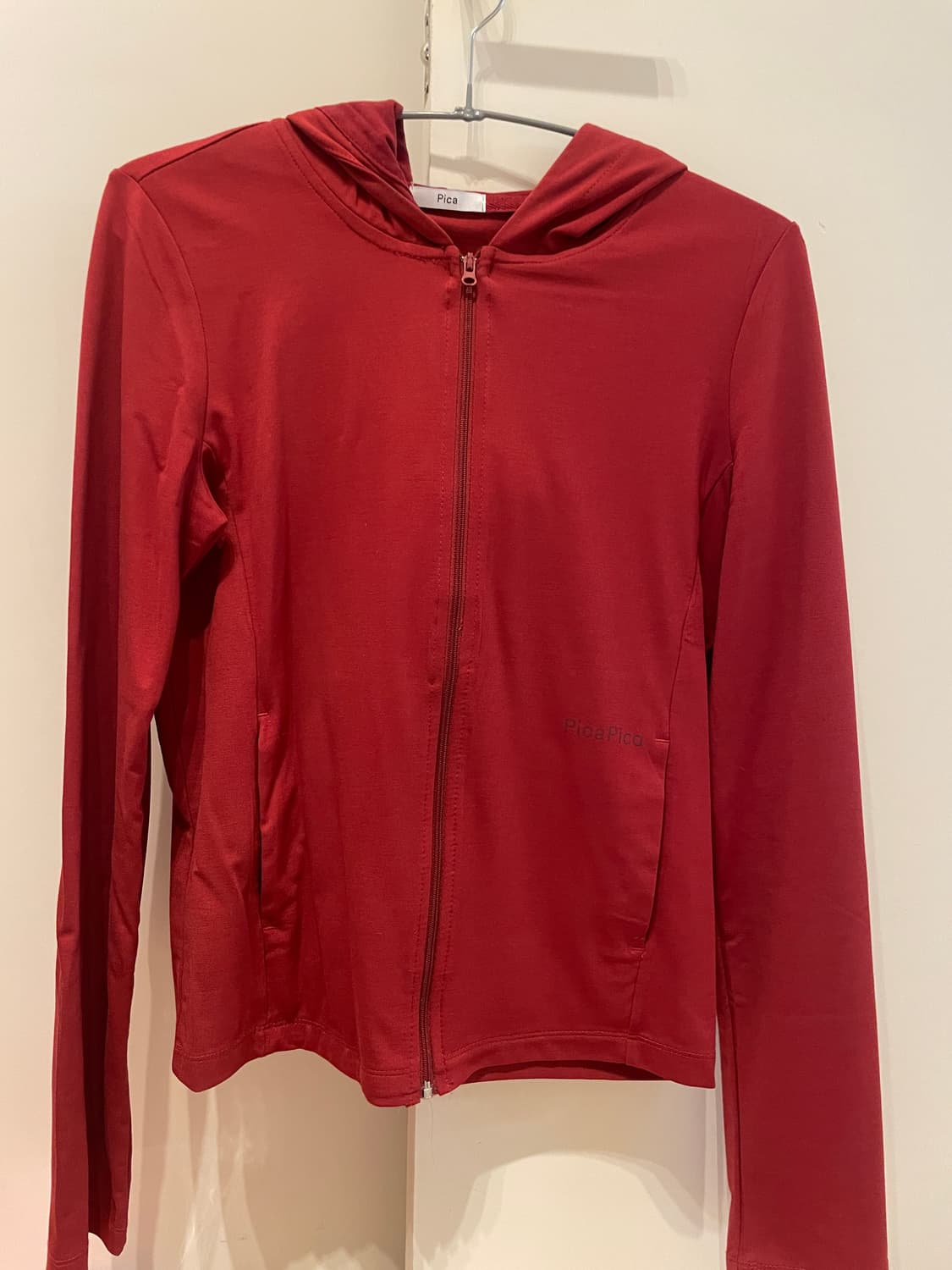 Pica 피카 슬림핏 후드 집업 레드 상품이미지4