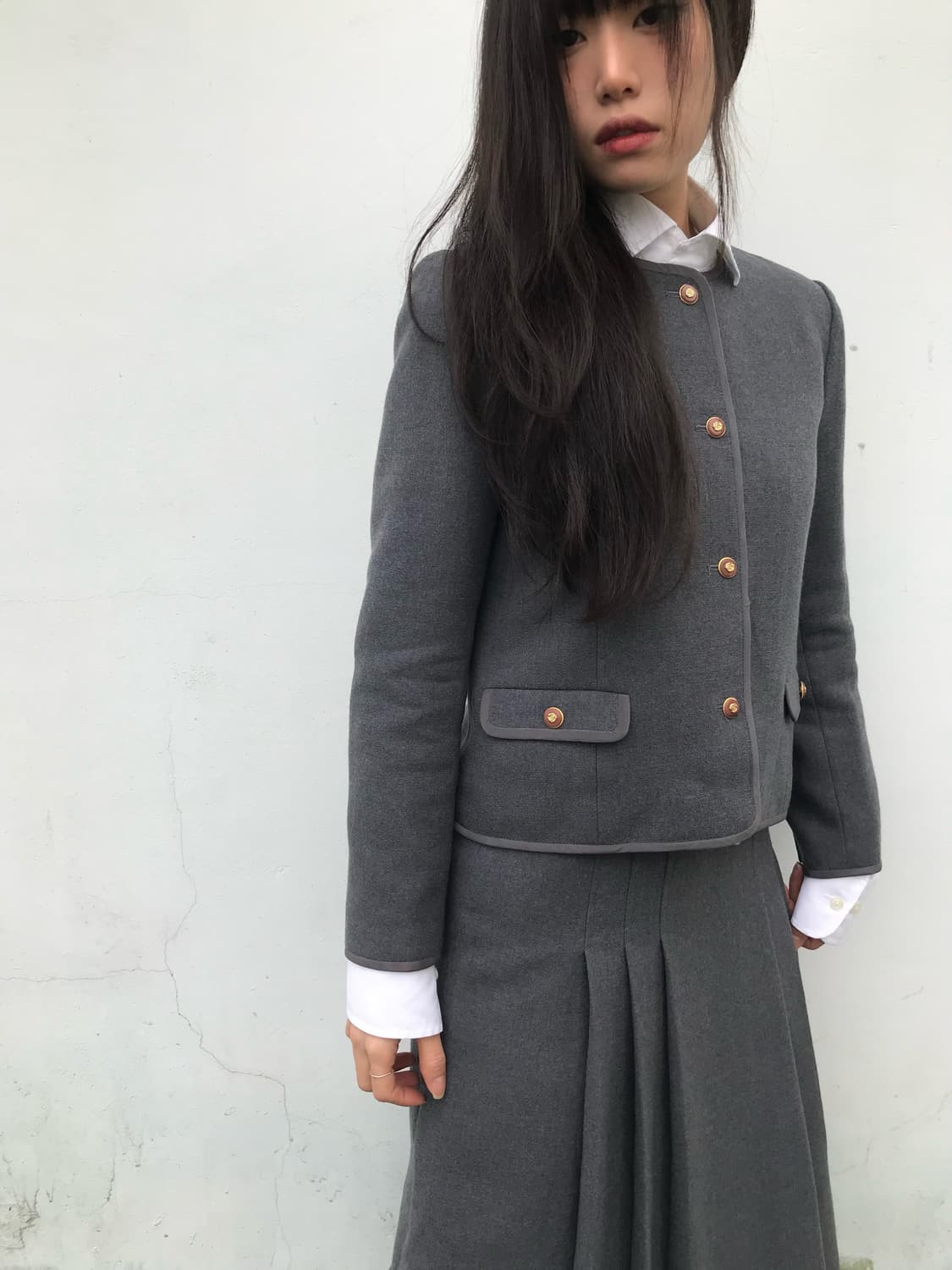 그레이 클래식 울 자켓 상품이미지2