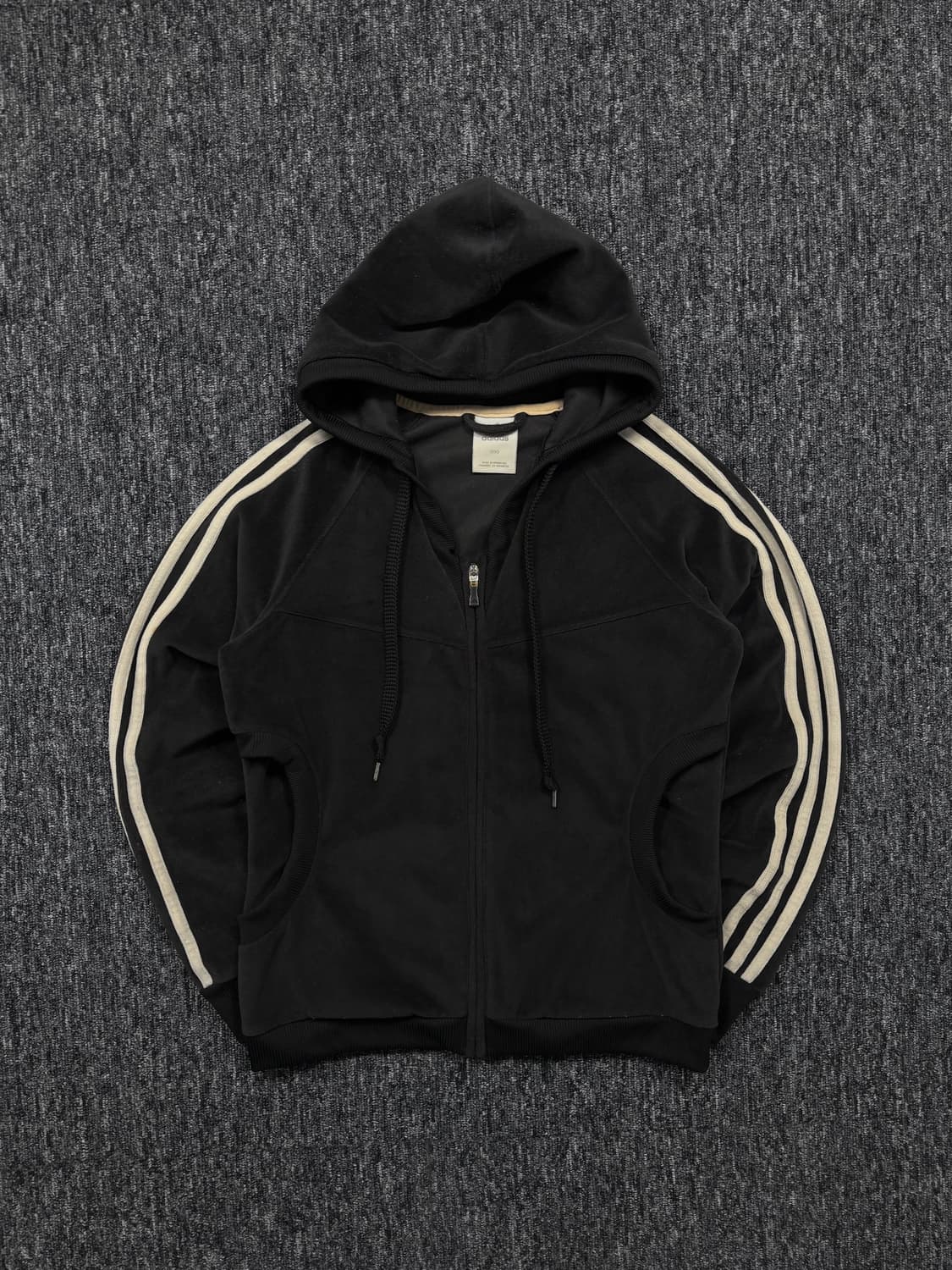 아디다스 블랙 벨벳 후드집업 상품이미지3