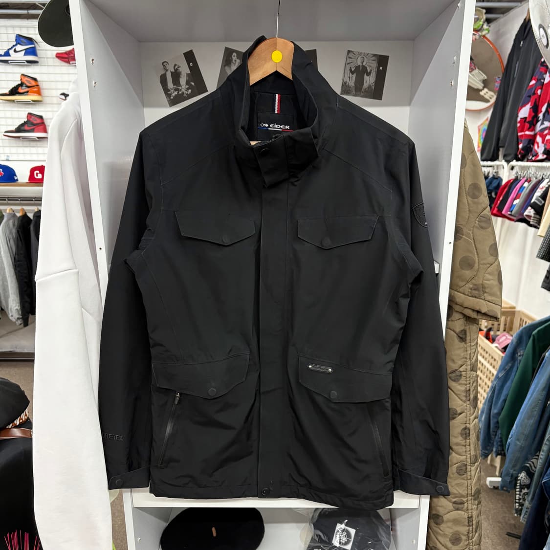 (M) 아이더 블랙 고어텍스 바람막이 자켓 상품이미지1