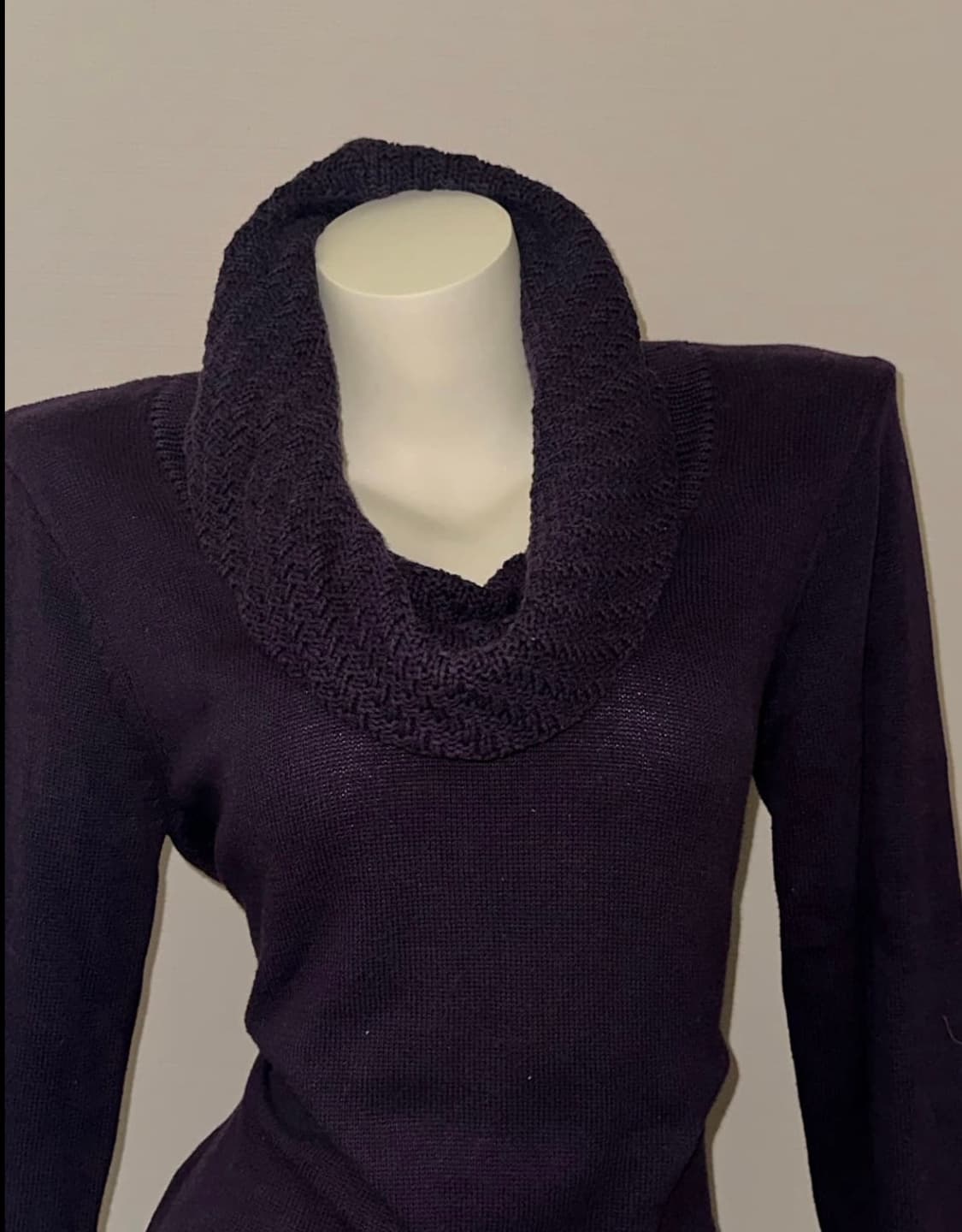 캘빈클라인 퍼플 폴라 니트 원피스 터틀넥원피스 상품이미지4