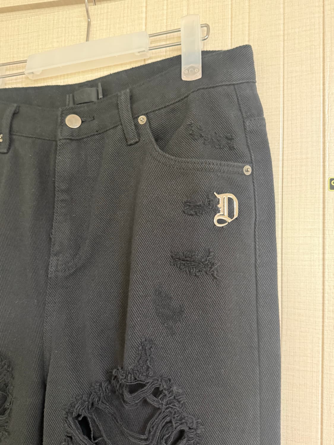 (반택포) Odor 오도어 블랙 데미지 진 상품이미지7