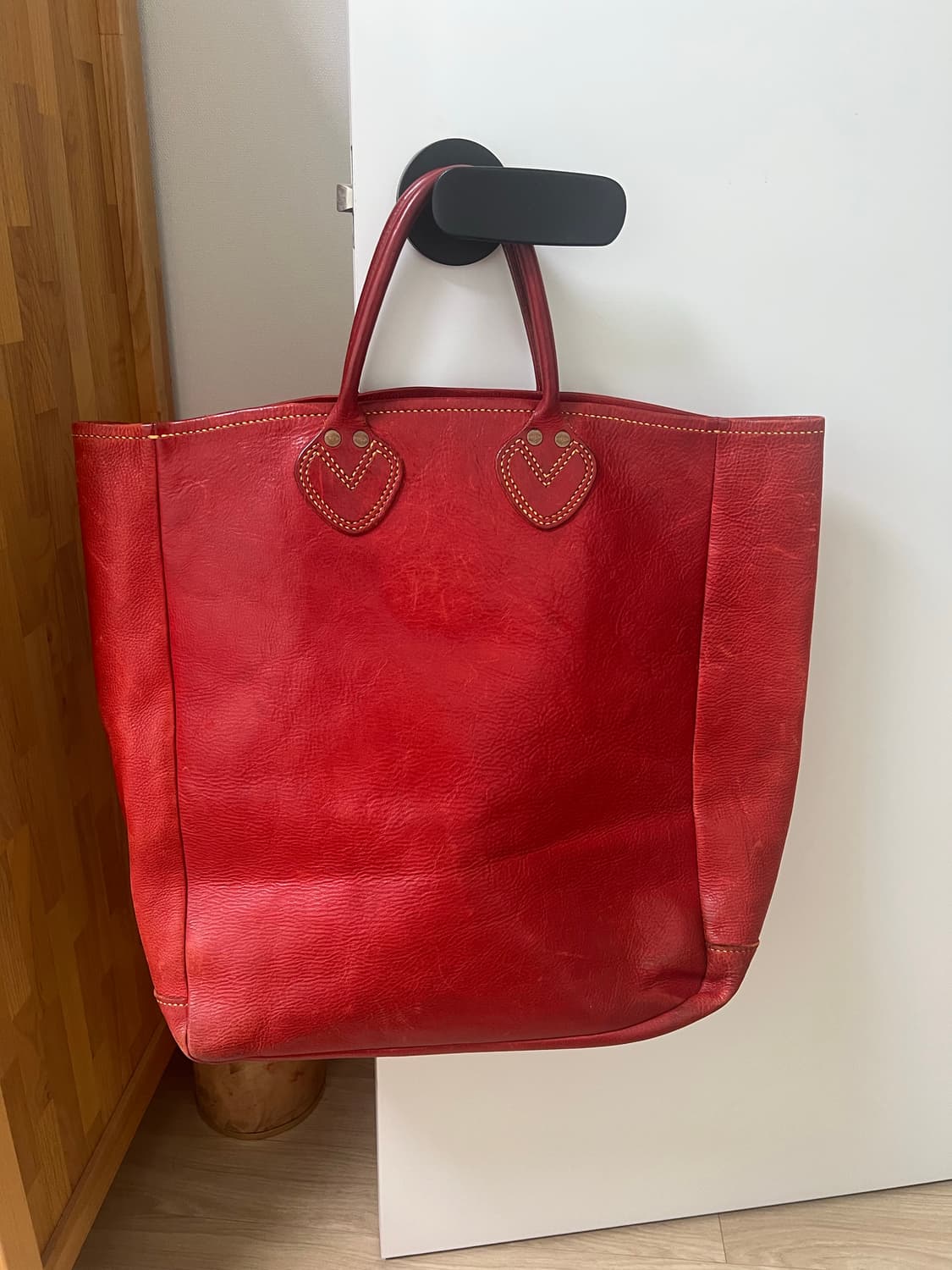 본쿠라 홀스하이드 토트백 레드 상품이미지1