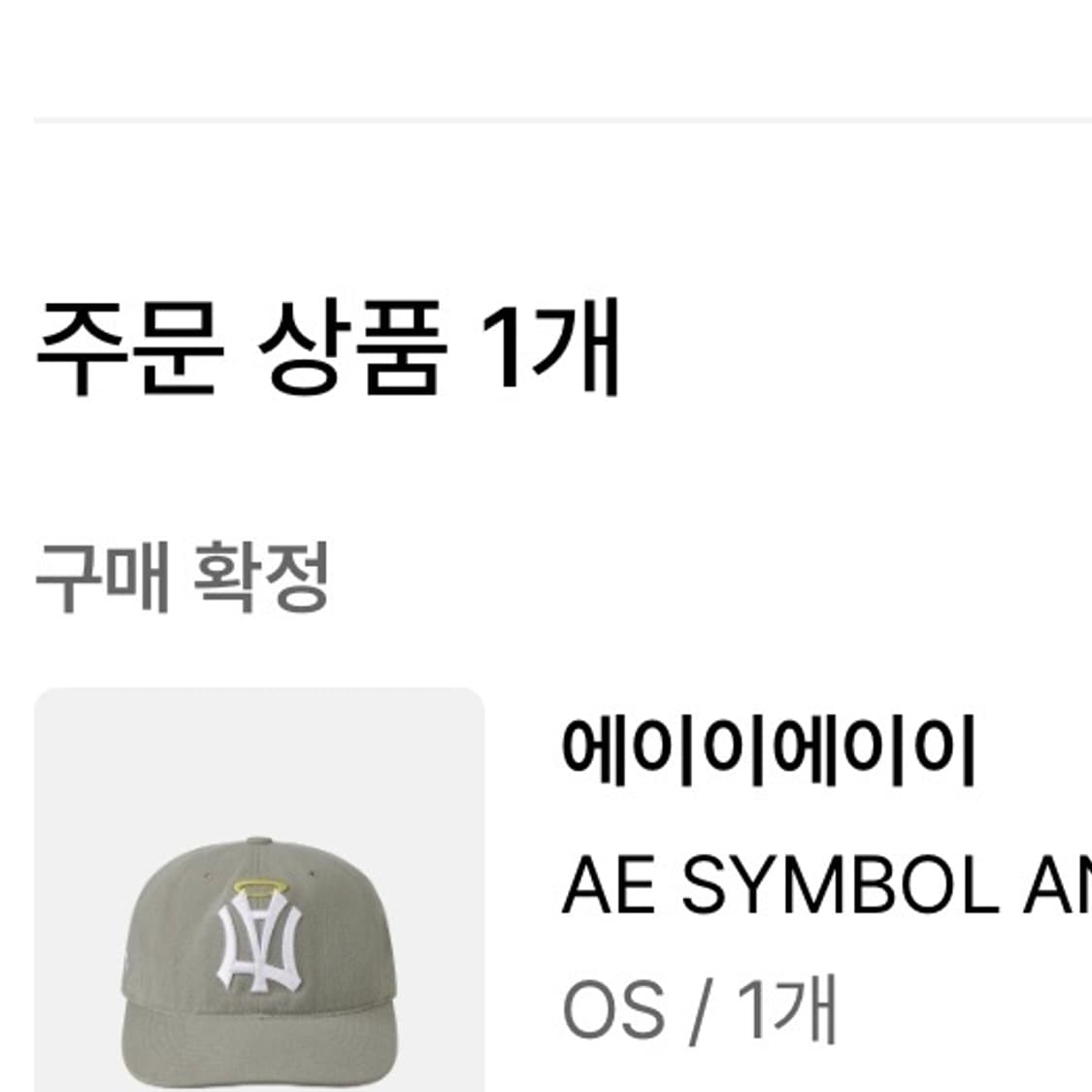 aeae 엔젤윙 캡 모자 그레이 상품이미지2