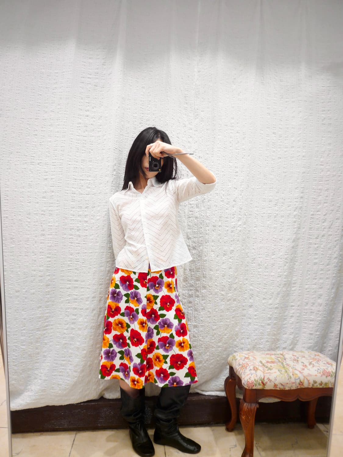 Flower pop midi skirt 상품이미지2