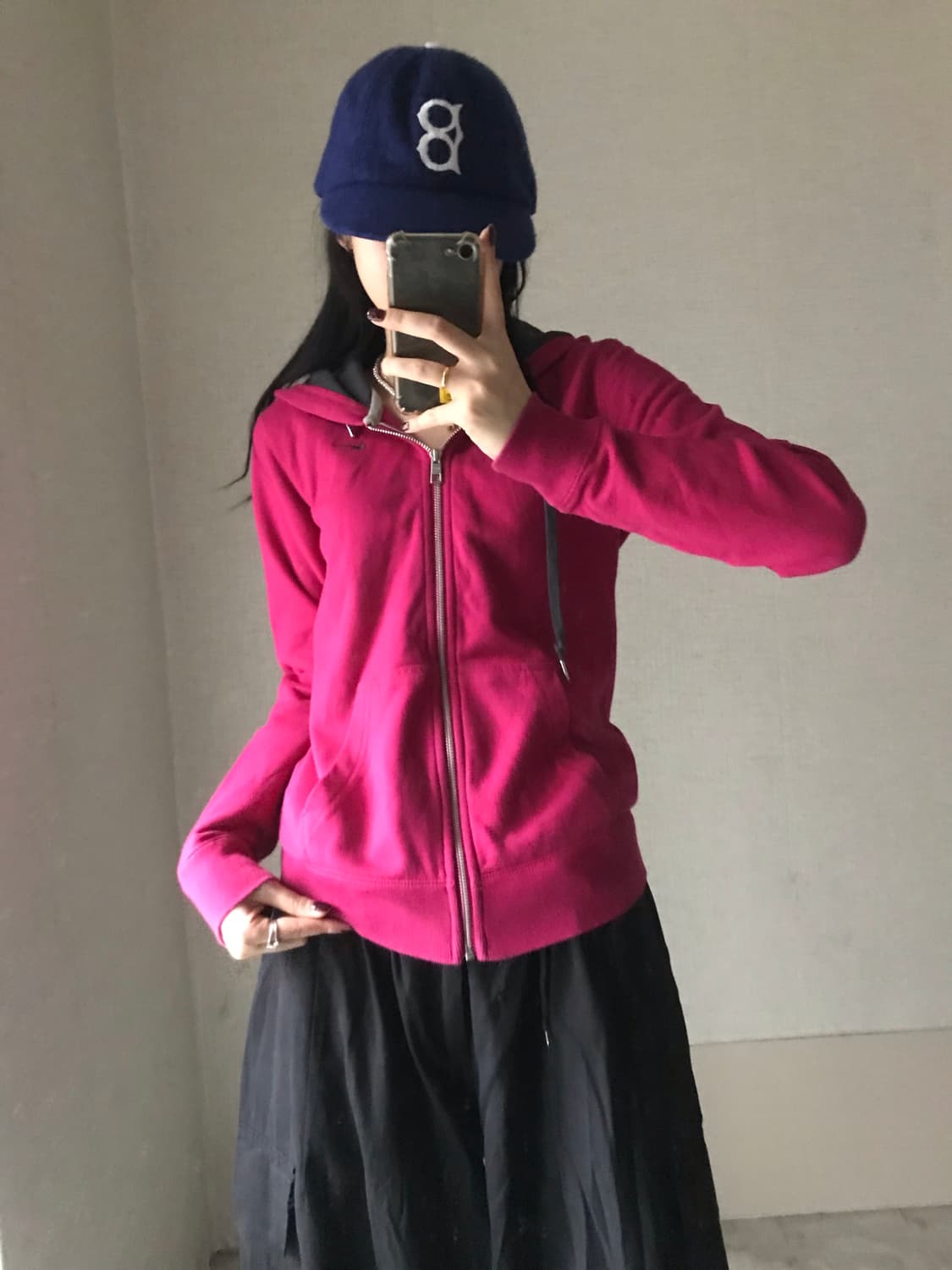 나이키 핑크 슬림핏 후드집업 상품이미지2