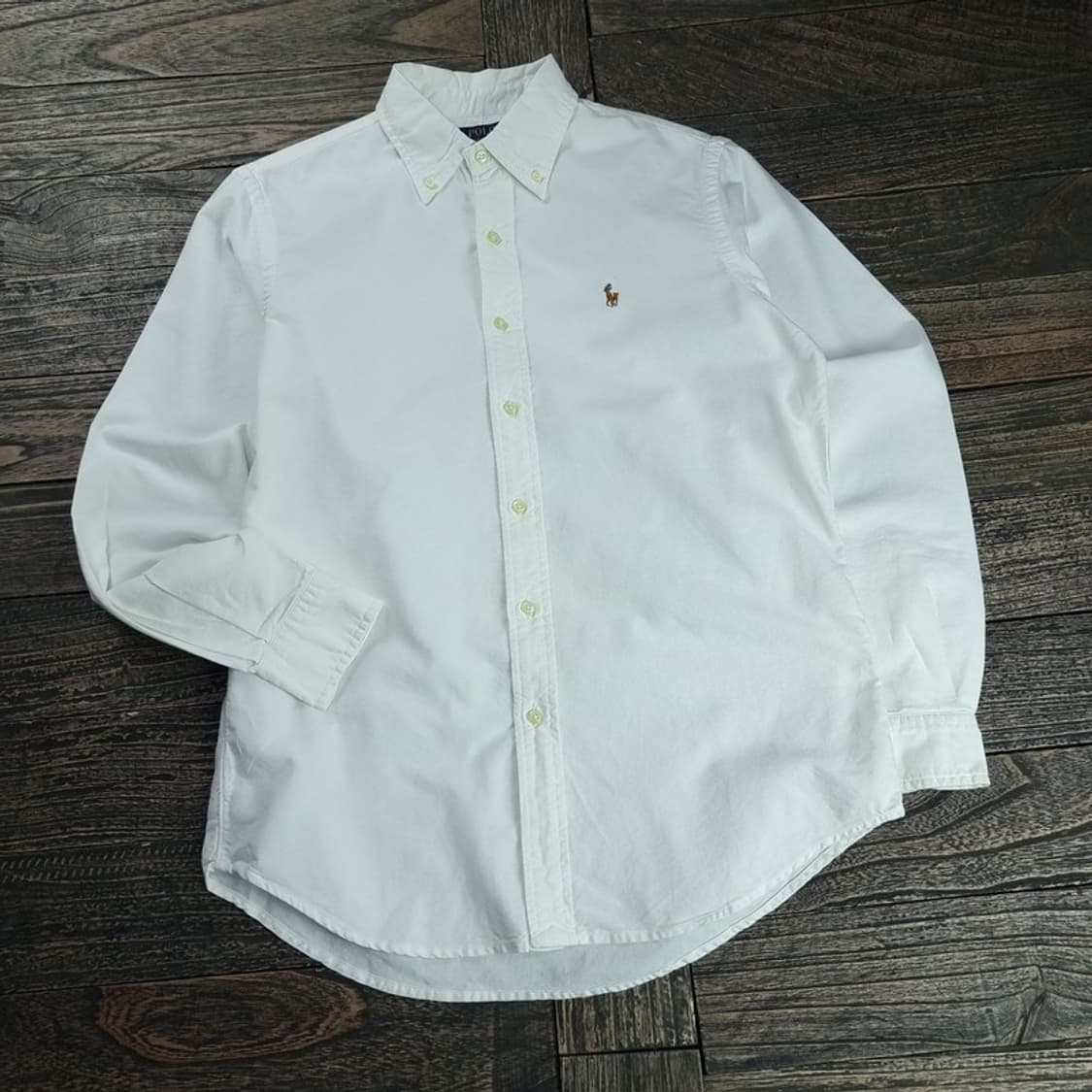 [폴로 랄프로렌] 포니 로고 자수 커스텀핏 셔츠 화이트 M18940 상품이미지1