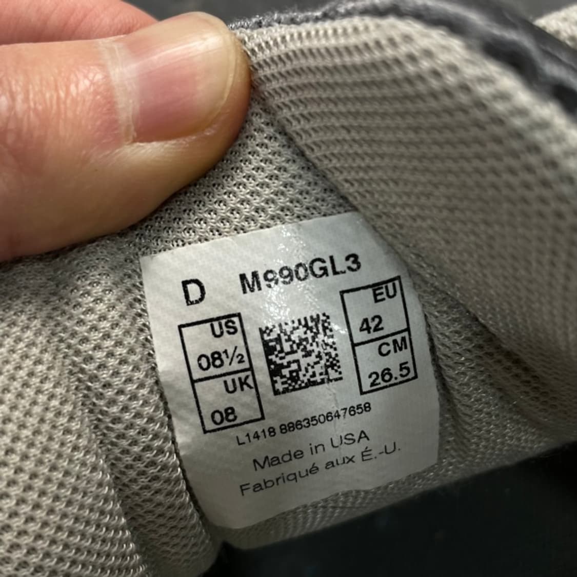 265 뉴발란스 990 그레이 상품이미지7