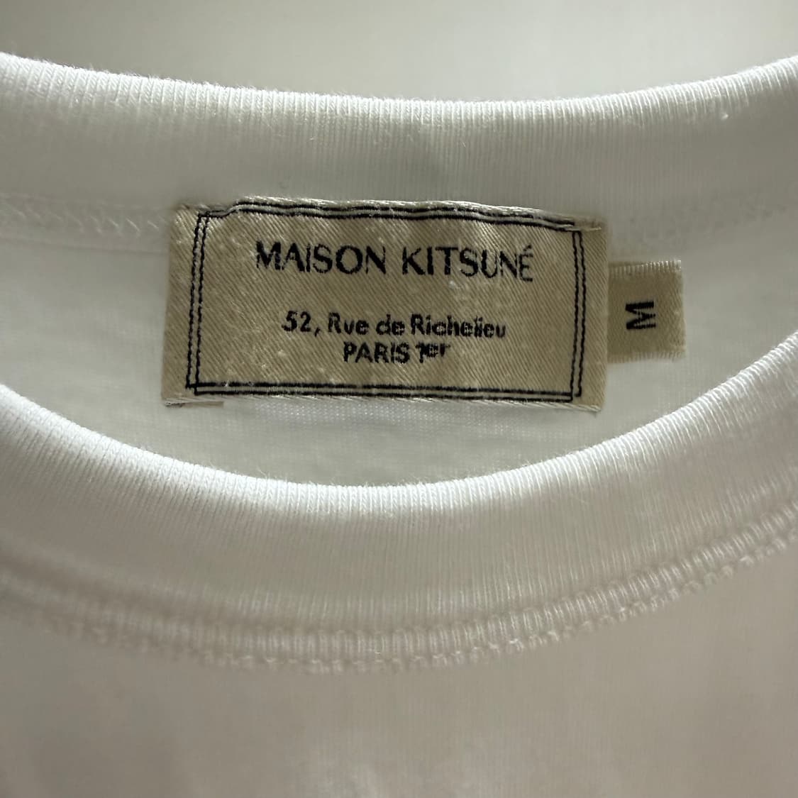 (M) 메종키츠네 폭스헤드 반팔 [화이트] 상품이미지4