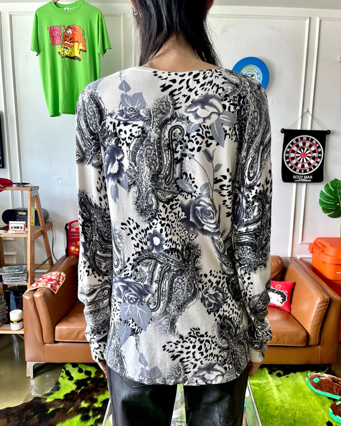 Vintage Psychedelic Pattern Long Sleeve 상품이미지3