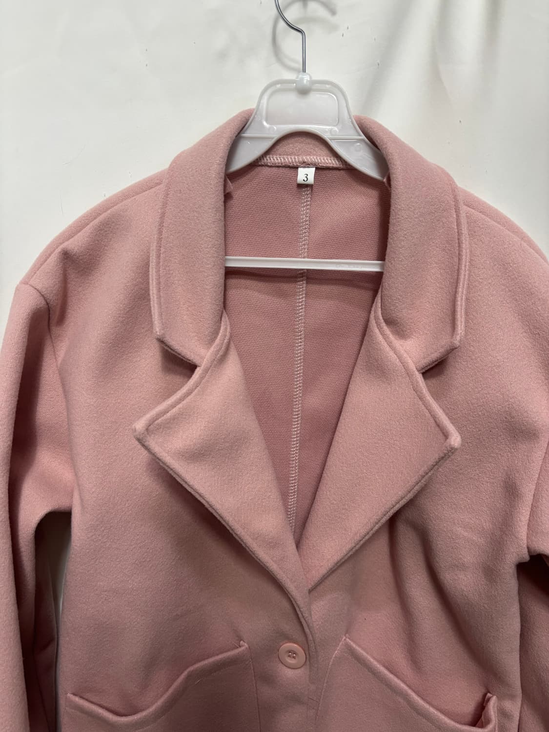 인디 핑크 하프 코트 자켓 봄 가을 간절기 캐주얼 자켓 상품이미지2