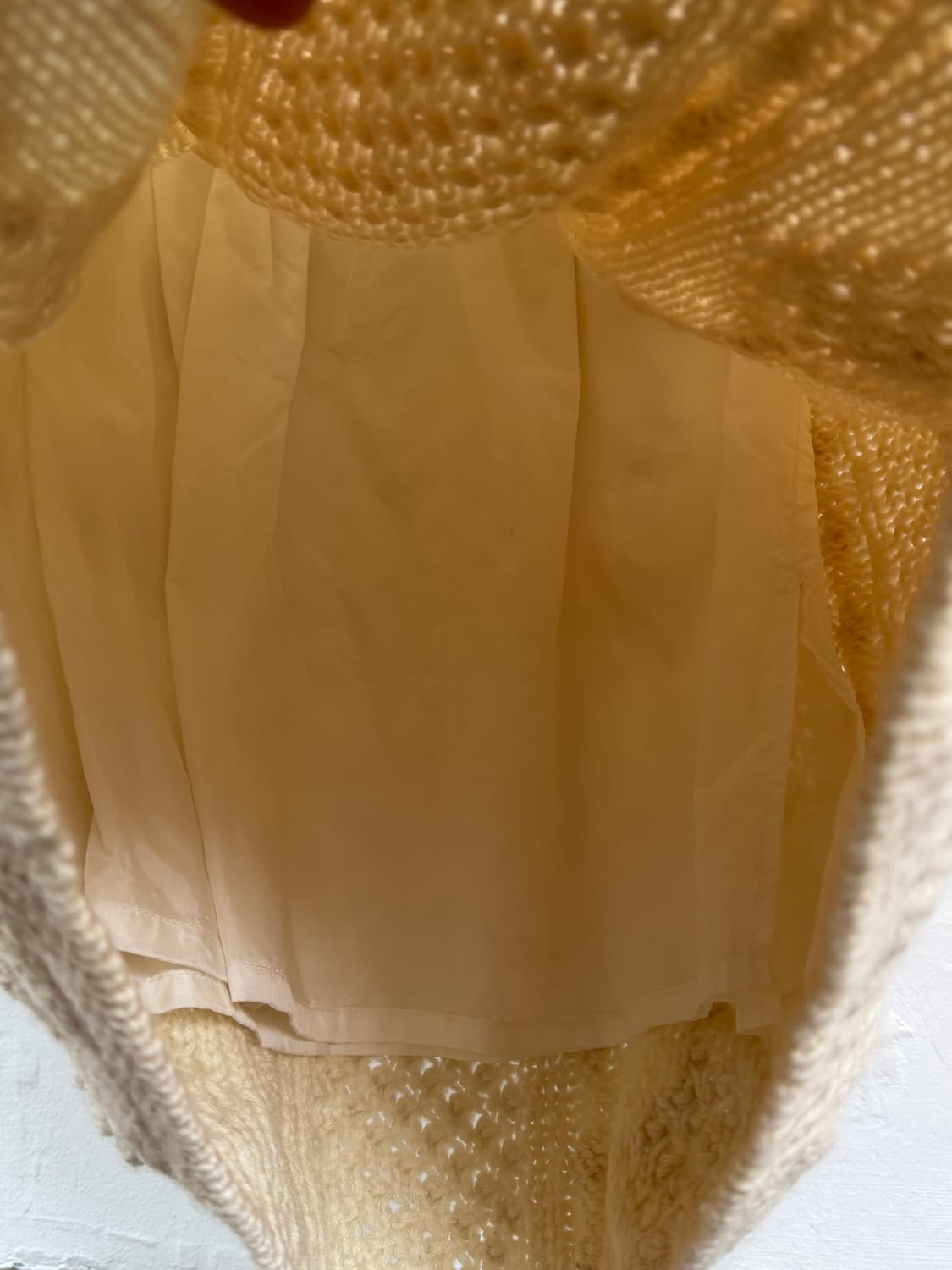 Sweets Cabin 아이보리 울 케이블 니트 스커트 치마 상품이미지6