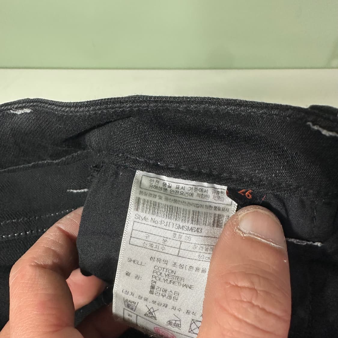 우먼M 플랙진 와이드 스트레이트핏 maison 블랙진 데님팬츠 상품이미지2