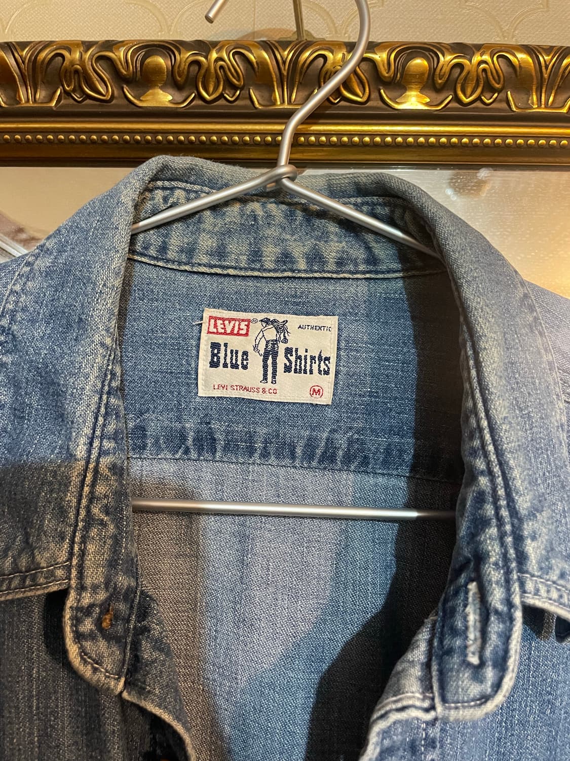 90s 리바이스 오렌지탭 데님 워크셔츠 상품이미지3