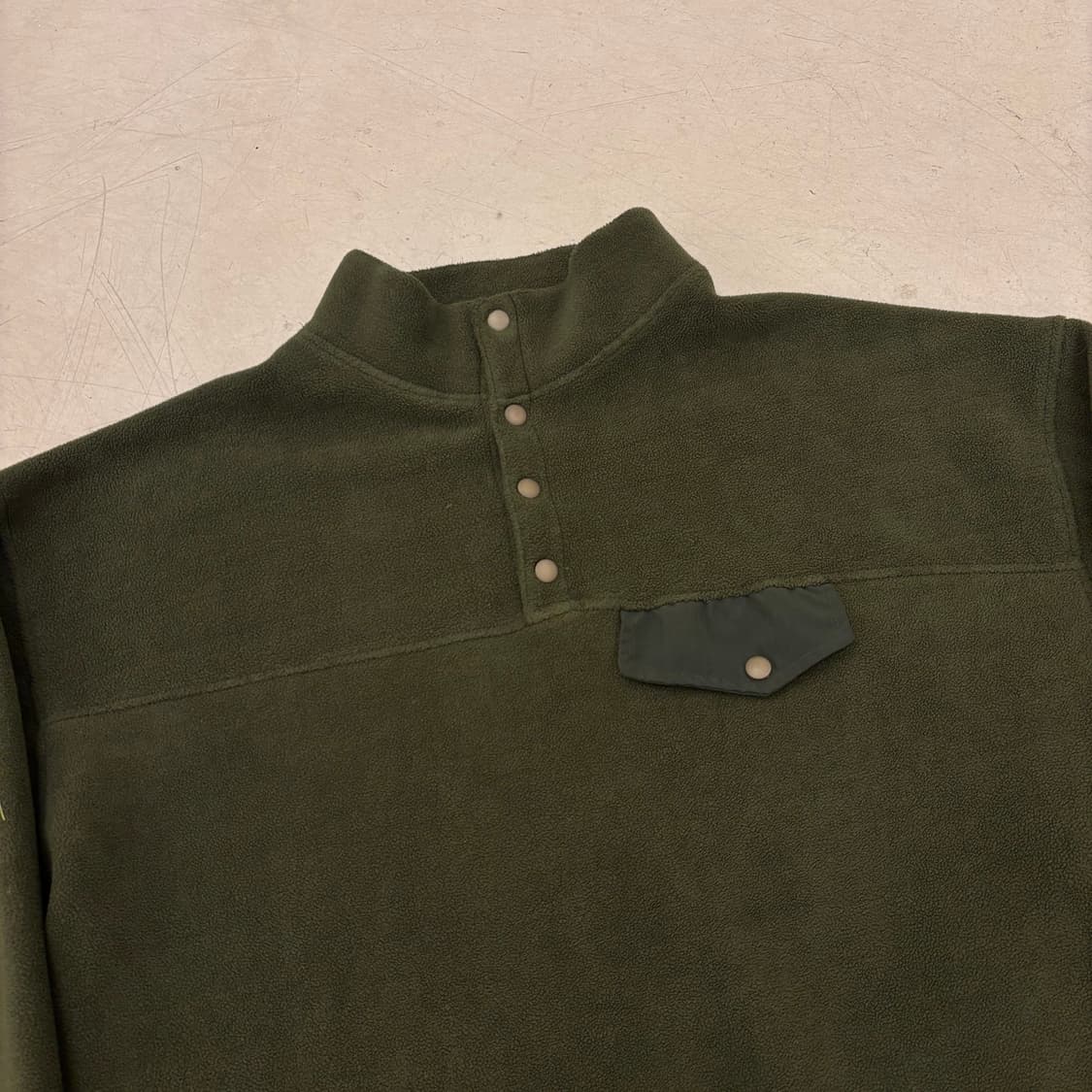 빈티지 그린 풀오버 스트링 플리스 상품이미지2