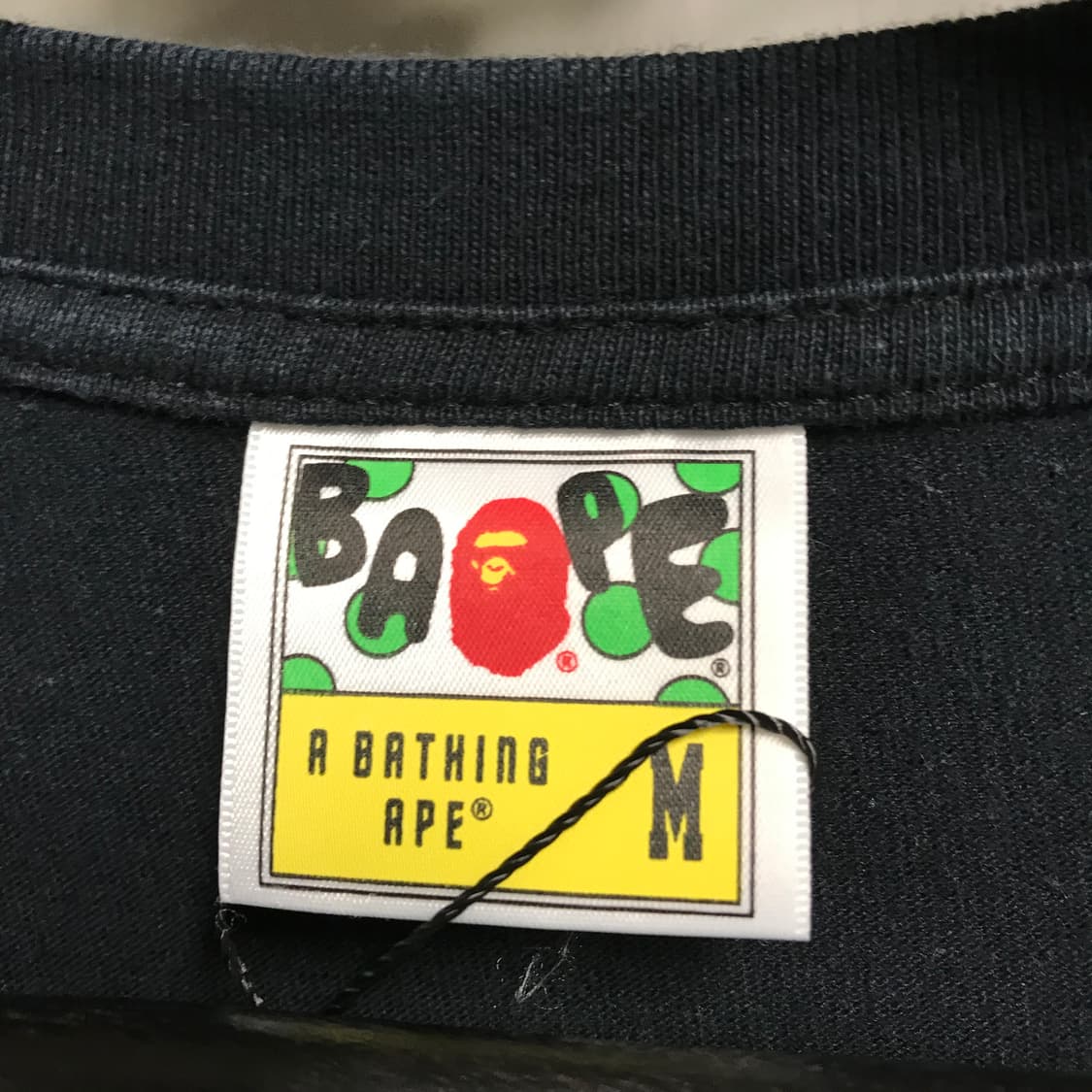 베이프 카모 반팔 티셔츠 블랙 M 상품이미지6