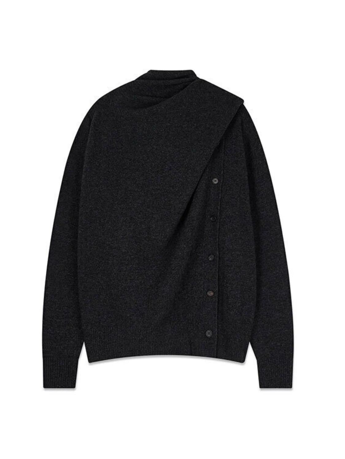 [REPOS] Bold Shawl Cardigan (Charcoal) 상품이미지2