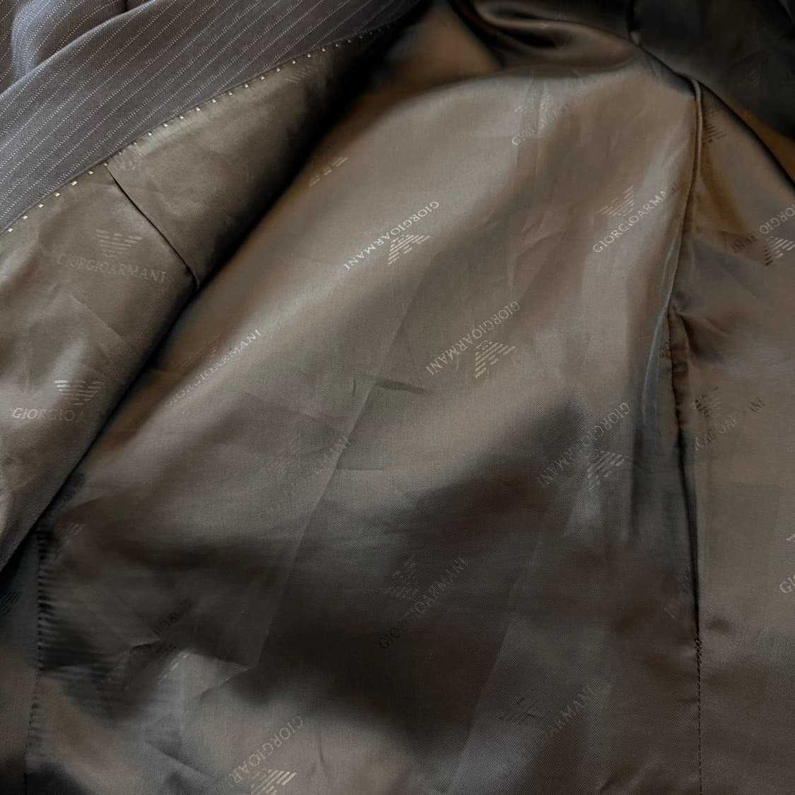 조르지오 아르마니 블랙 네이비 스트라이프 블레이저 자켓 52 이탈리아생산 상품이미지7