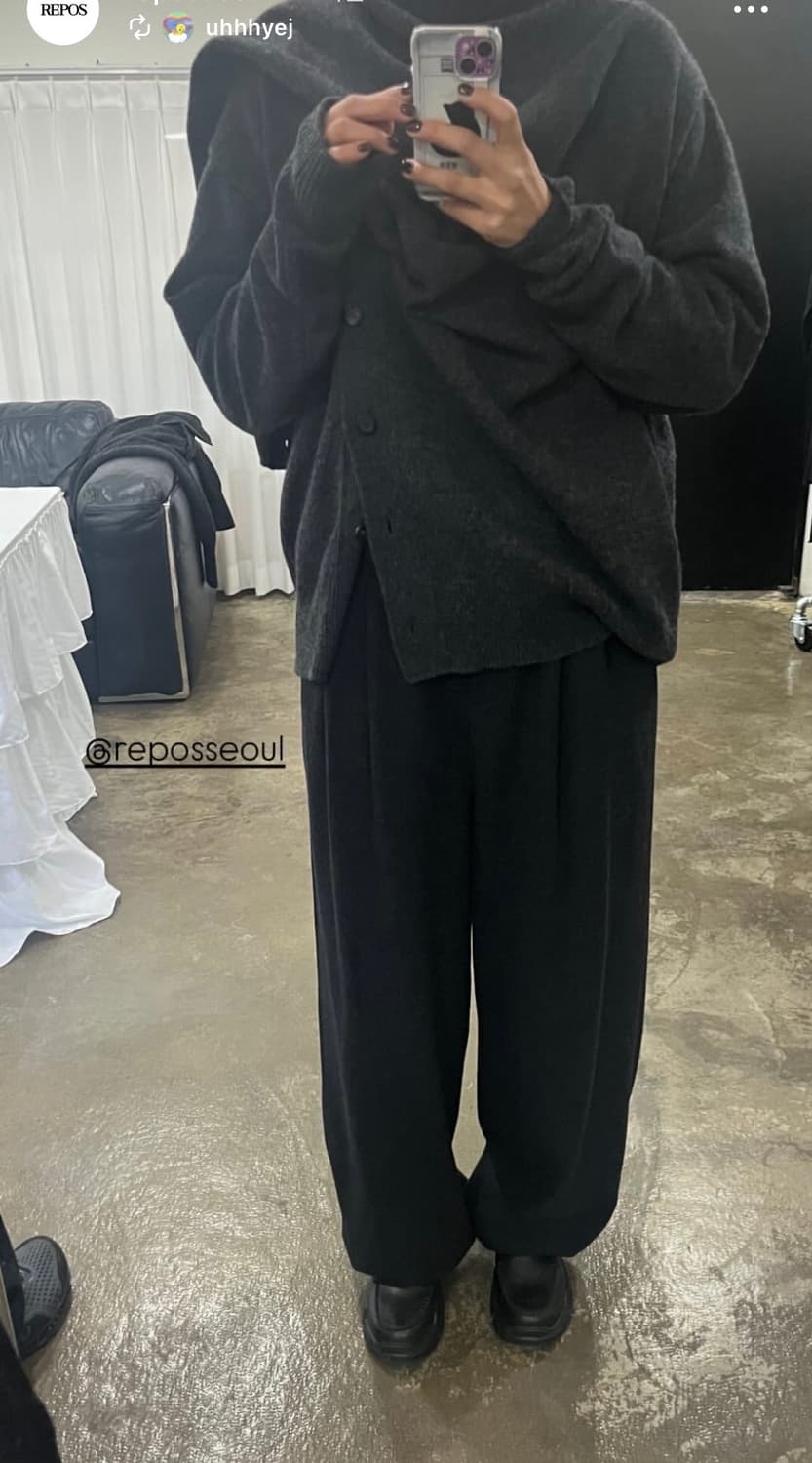 리포스 bold shawl cardigan 상품이미지4