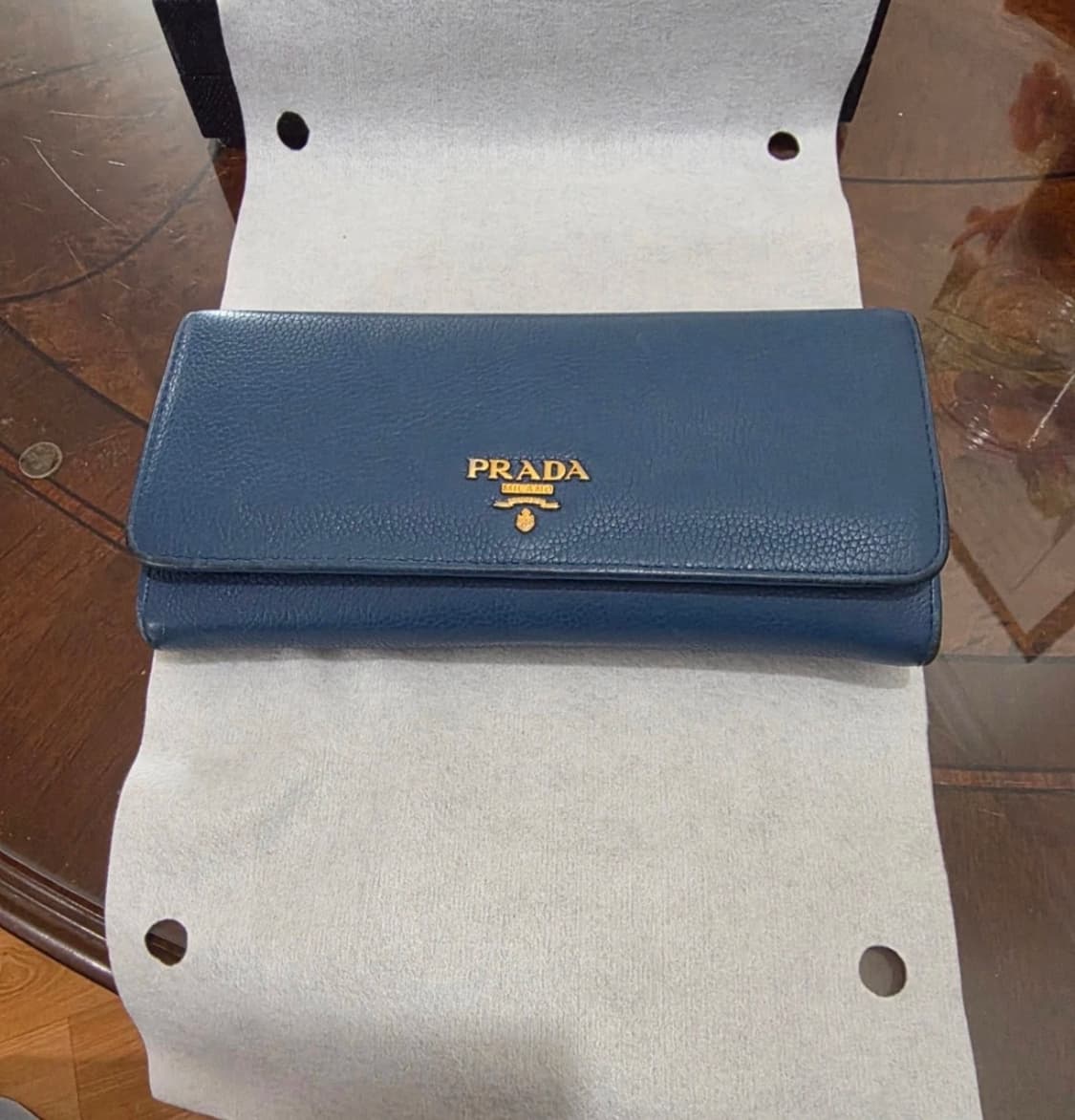 프라다 블루 사피아노 장지갑 상품이미지2