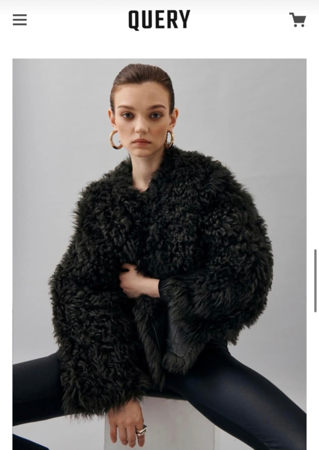 [QUERY] 쿼리 퍼자켓(다크브라운) 상품이미지1