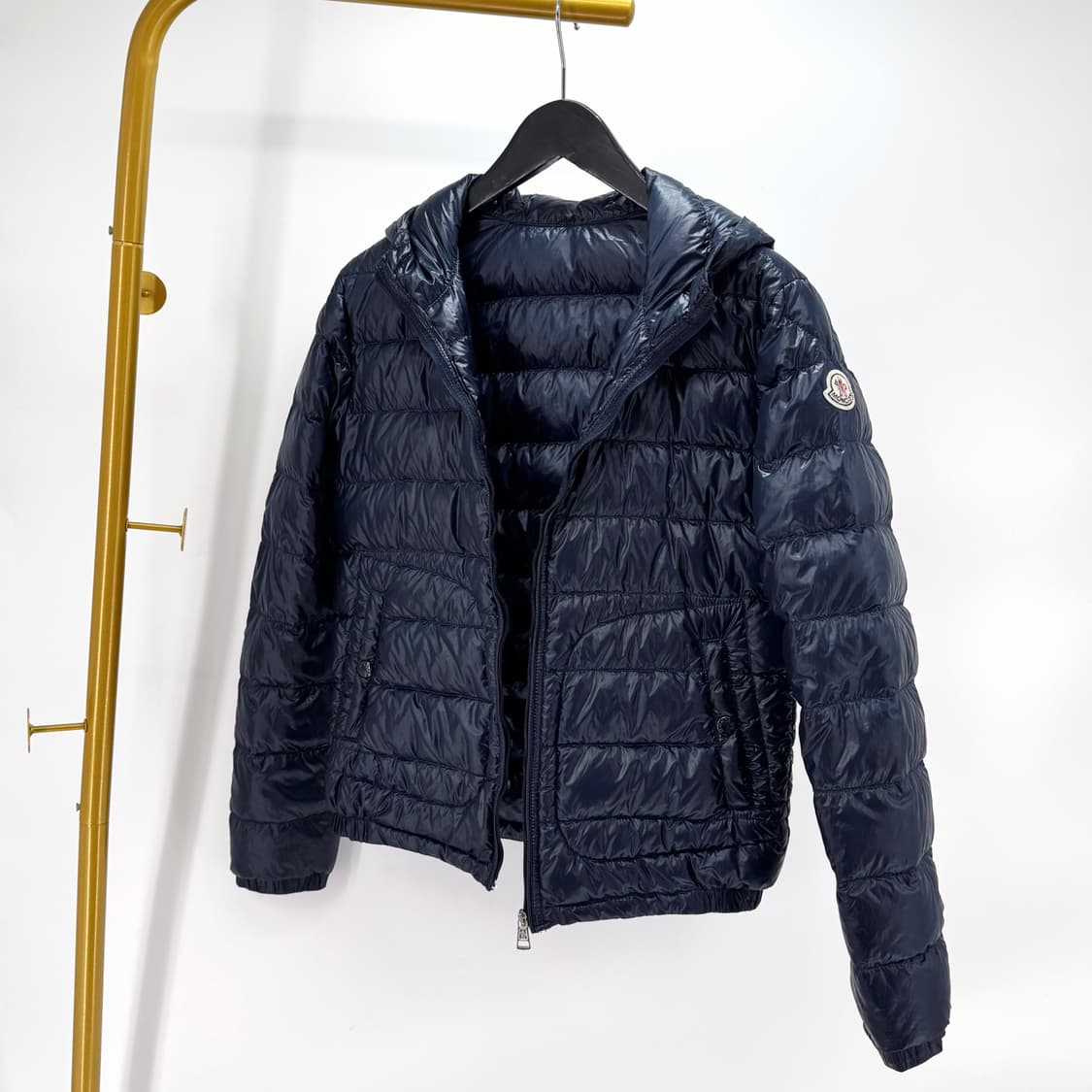 [0사이즈] 몽클레어 후드 경량패딩 점퍼 네이비 상품이미지2