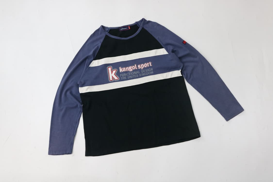 Kangol Sport 캉골스포츠 빈티지 래글런 블록 롱슬리브 티셔츠 상품이미지2