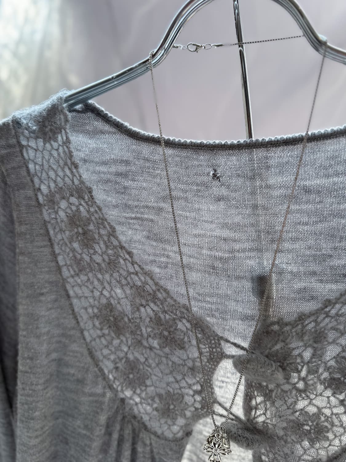 Two-button Floral Crochet Cardigan 0225 상품이미지3