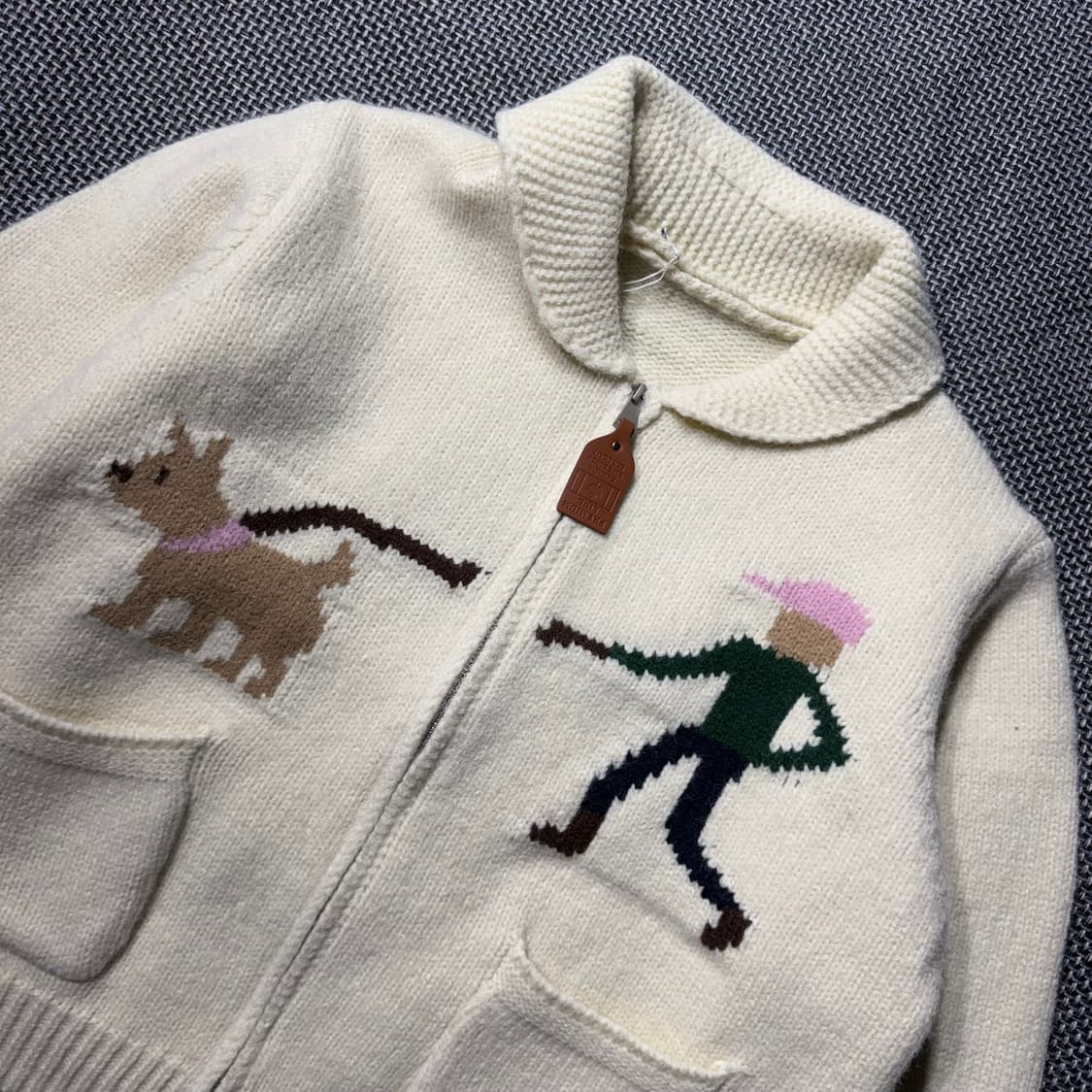 (새상품) 코위찬 니트 집업 상품이미지2