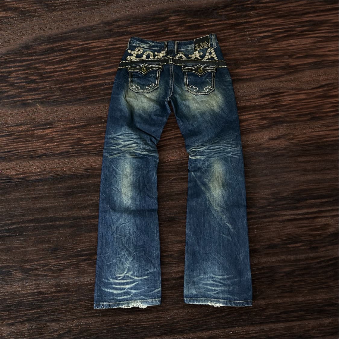 Lolita vintage 부츠컷 데님팬츠 상품이미지2