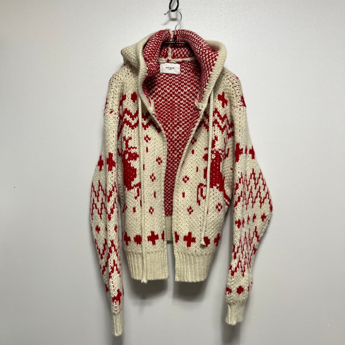 앤드모어 노르딕 패턴 니트 가디건 자켓  상품이미지1