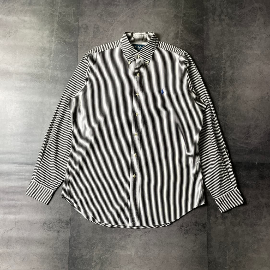 RALPH LAUREN 랄프로렌 빈티지 블랙 스트라이프 코튼 셔츠 상품이미지1