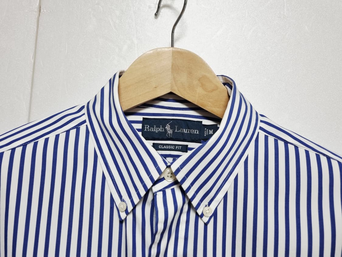 남성 폴로 POLO 랄프로렌 클래식핏 스트라이프 긴팔 남방 셔츠 상품이미지3
